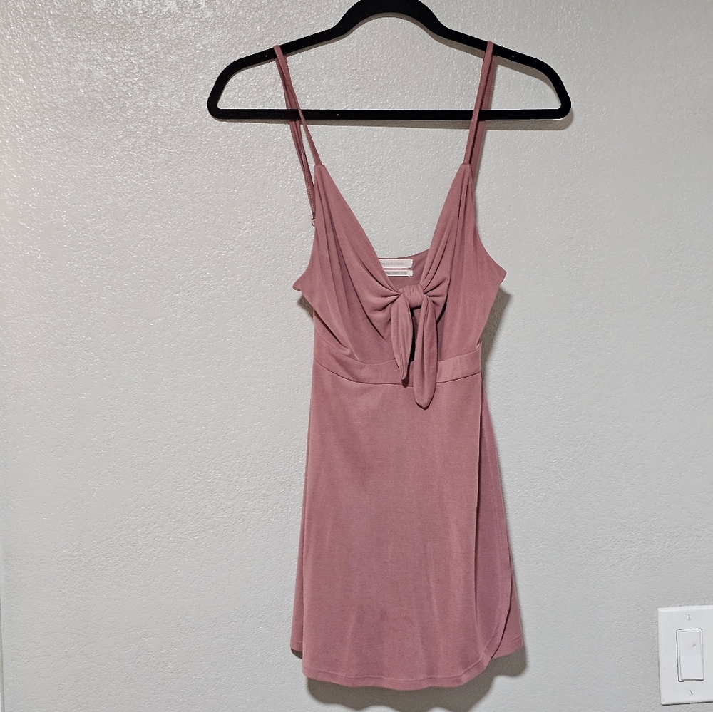 Urban Outfitters Pink Tie-Front Romper - Picture 2 of 4